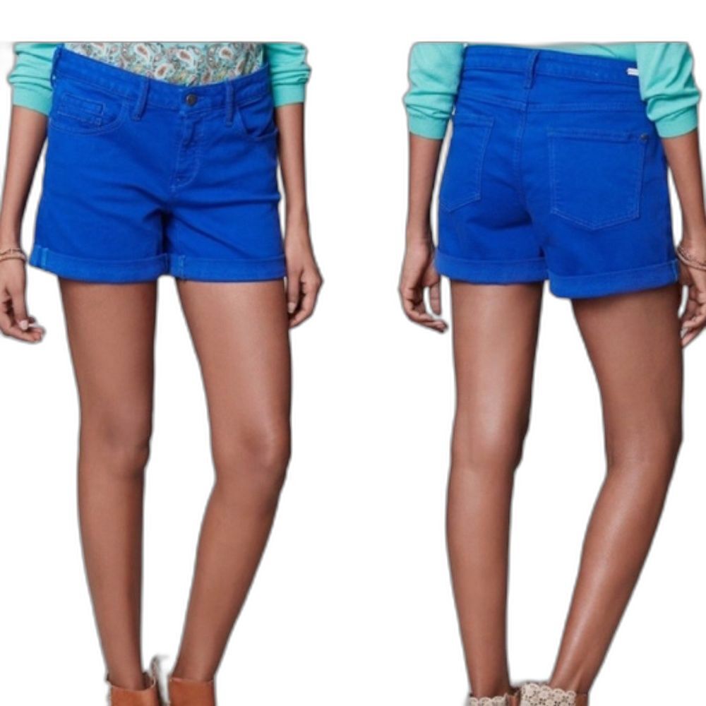 Pilcro & the Letterpress Anthropologie Cobalt Blue Denim Shorts Size 29